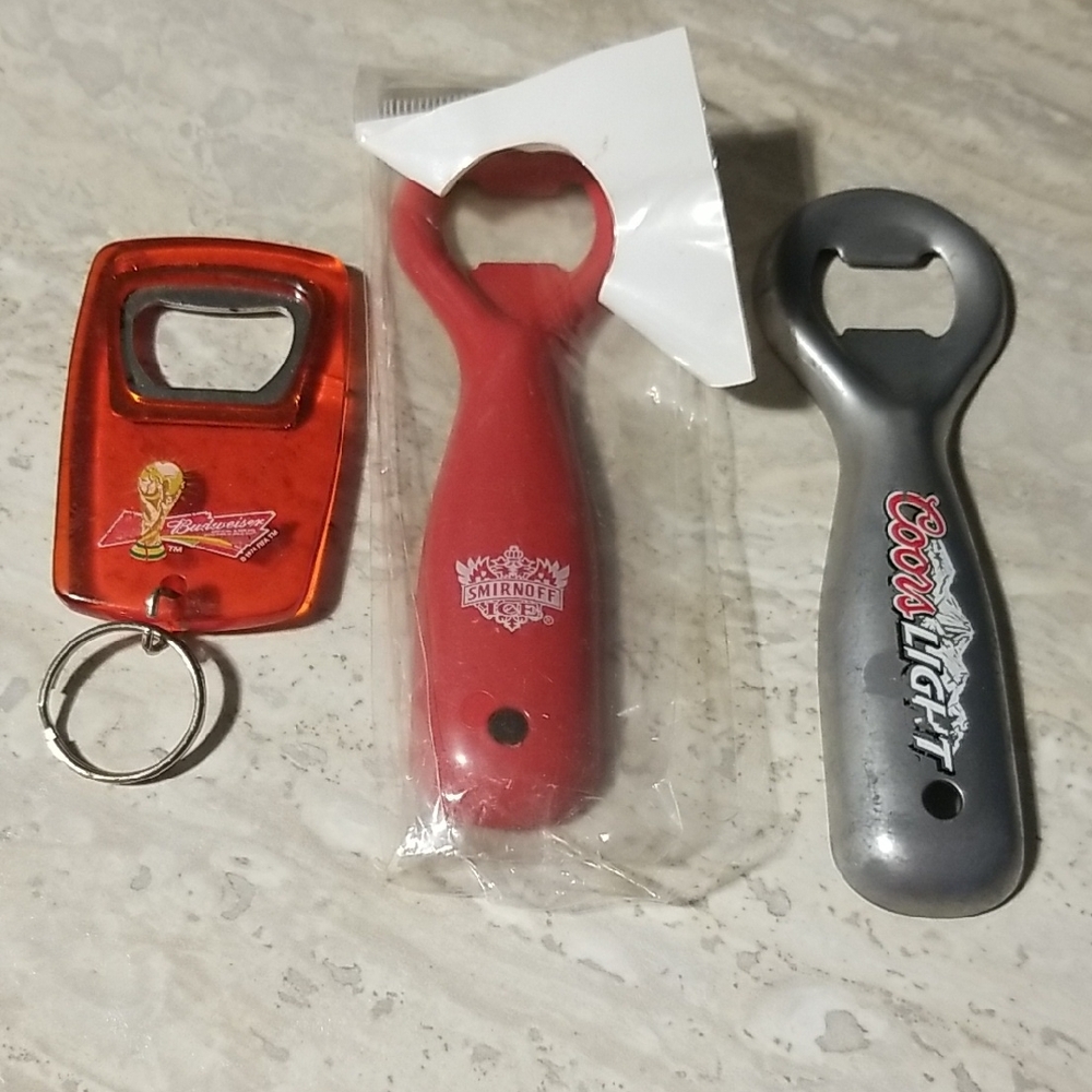 Budweiser Red Bottle Opener Keychain